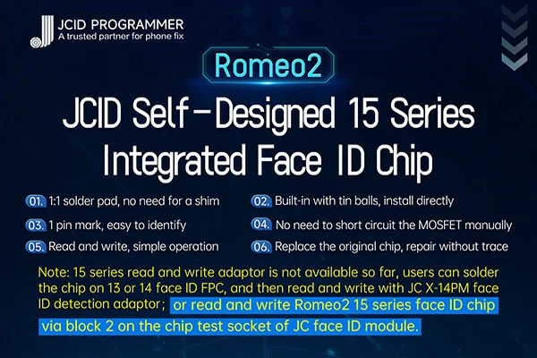 JCID Self-Designed 15 Series Integrated Face ID Chip is Coming!