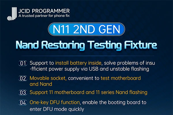 N11 2ND GEN Nand Restoring Testing Fixture New Upgrade