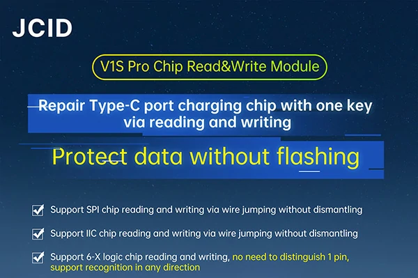 V1S Pro Chip Read&write Module | Repair Type-C Port Charging Chip with One Key via Reading and Writing